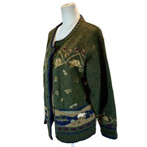 Coutryside Vintage 100% Wool Cardigan